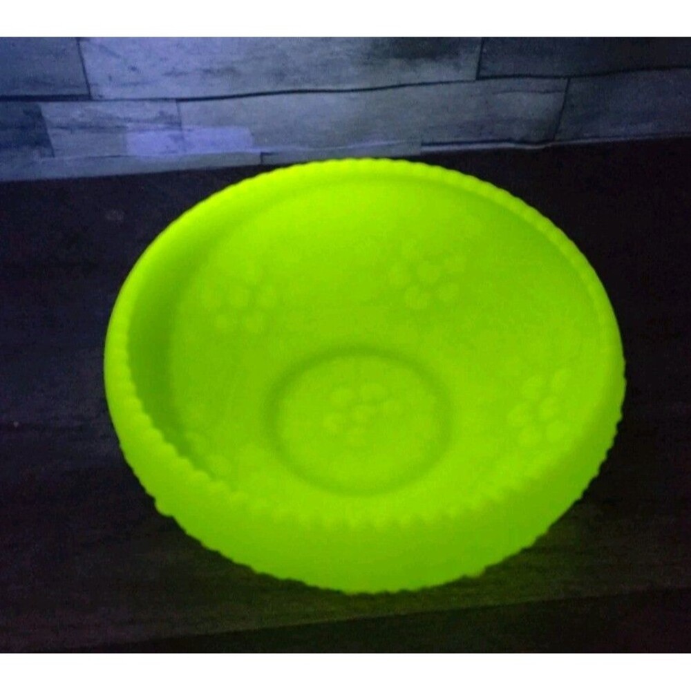 Fenton Uranium Glass Bowl Orange Tree & Cherry Lime Green Sherbet Satin Custard